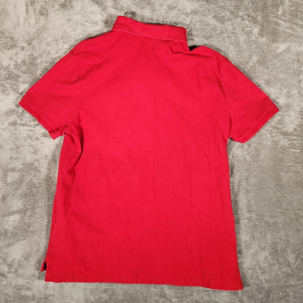 Polo Ralph Lauren Polo Shirt Mens XL Red Excellent Custom Slim Fit Pique Pony - Picture 8 of 10